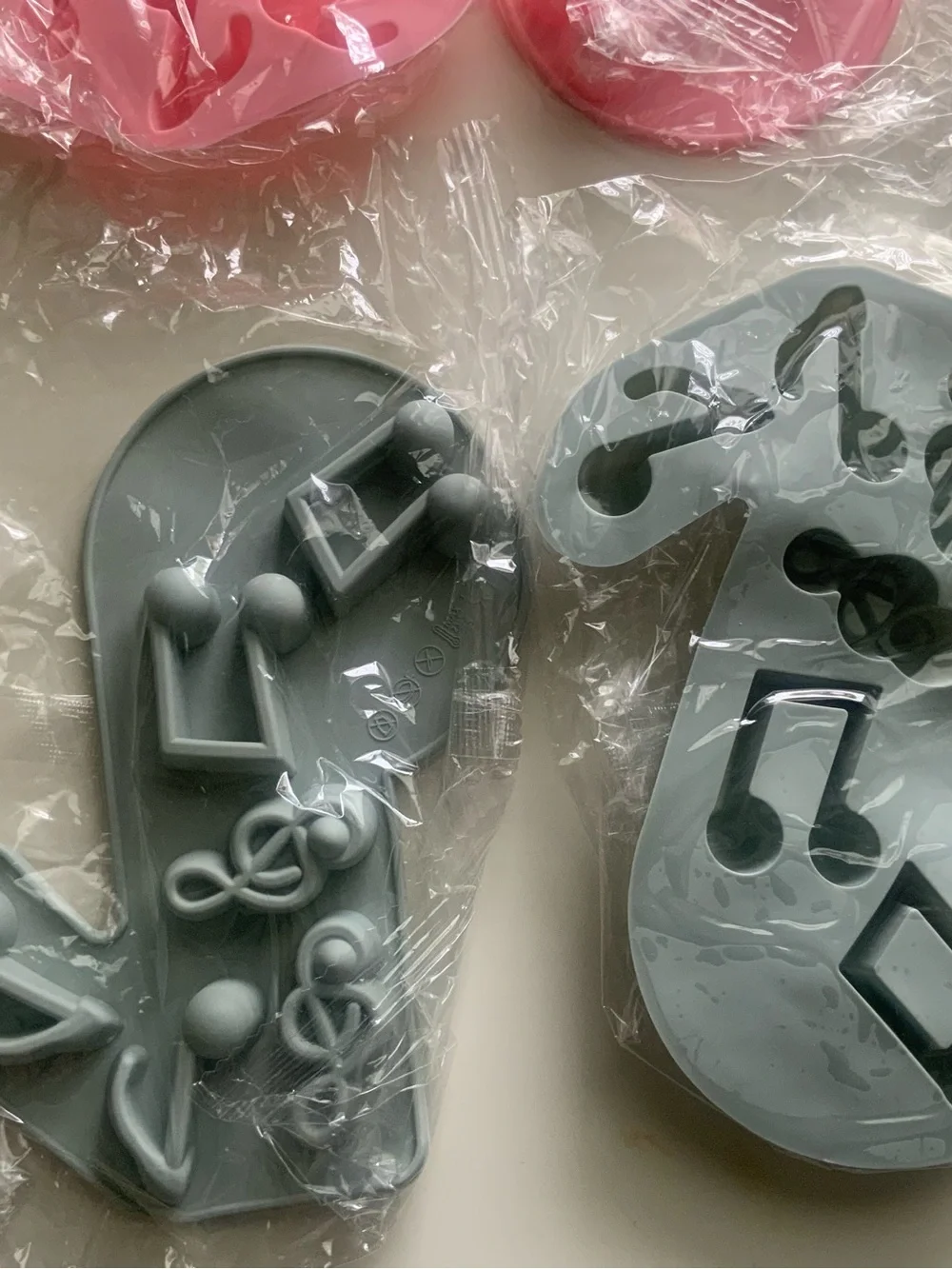 KuuGuu 4 PCS Music Note Silicone Fondant Mold Music Note Cake Candy Molds Crafts